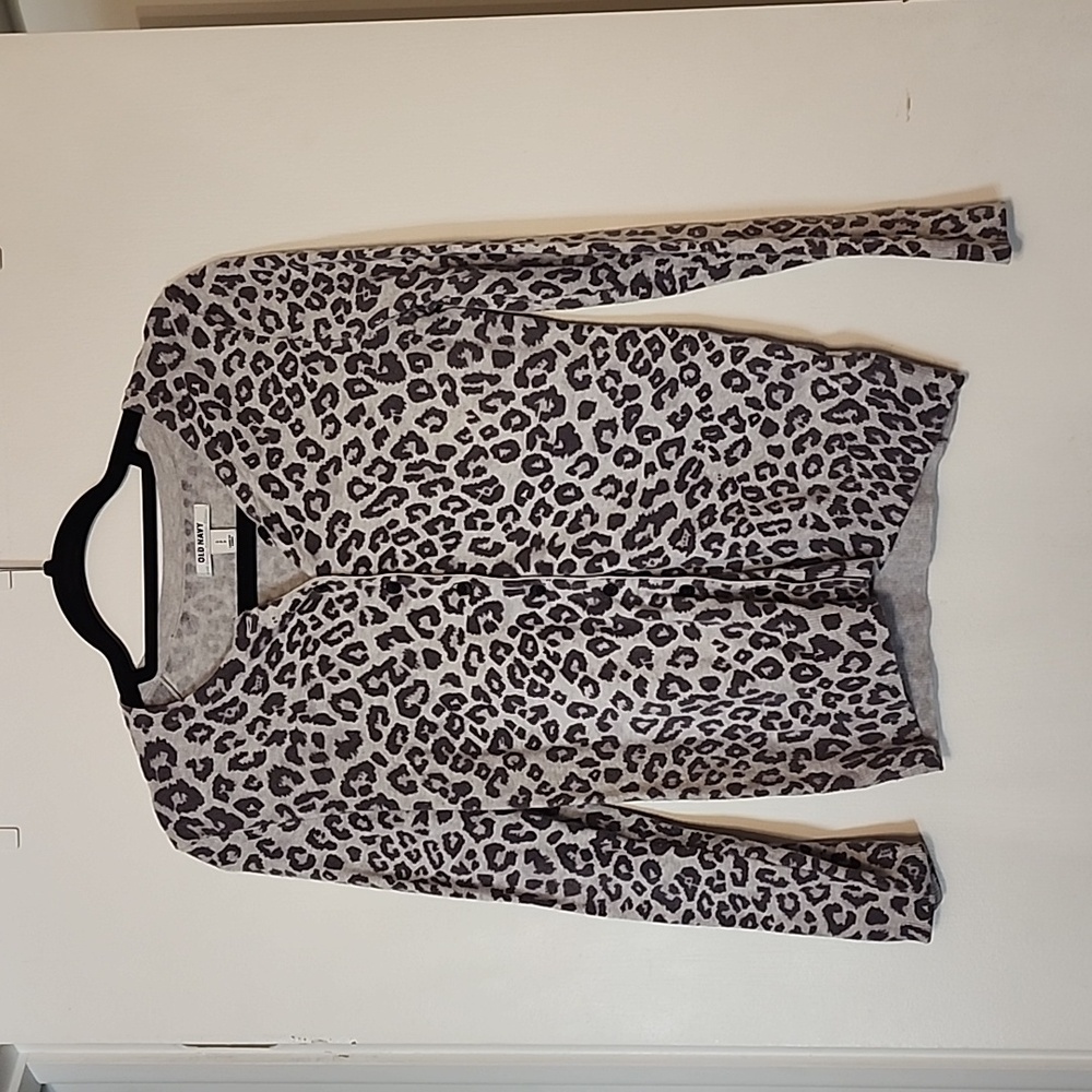 Leopard Print Cardigan Sweater, Old Navy, Small
